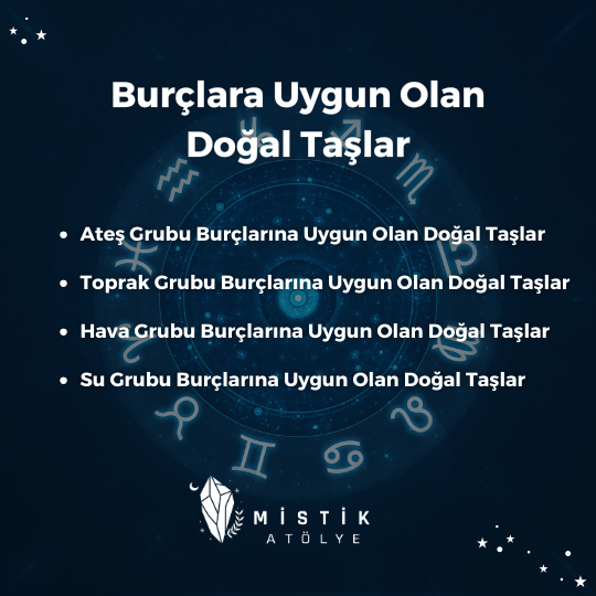 Burclara uygun dogal tasalar nelerdir